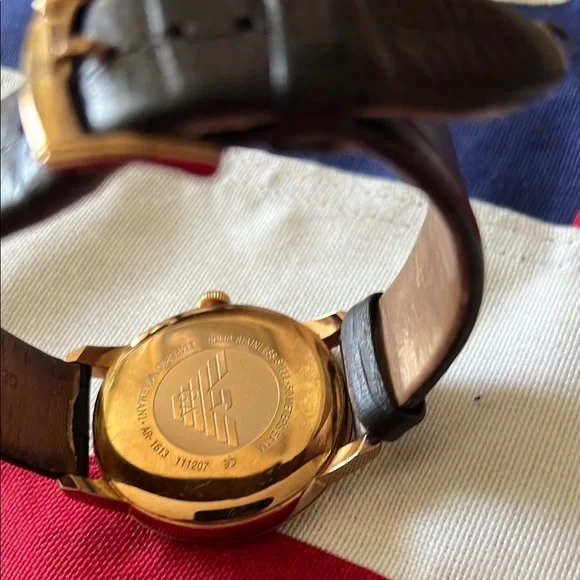 Emporio Armani Rose Gold and Dark Brown Timepiece - Picture 7 of 17